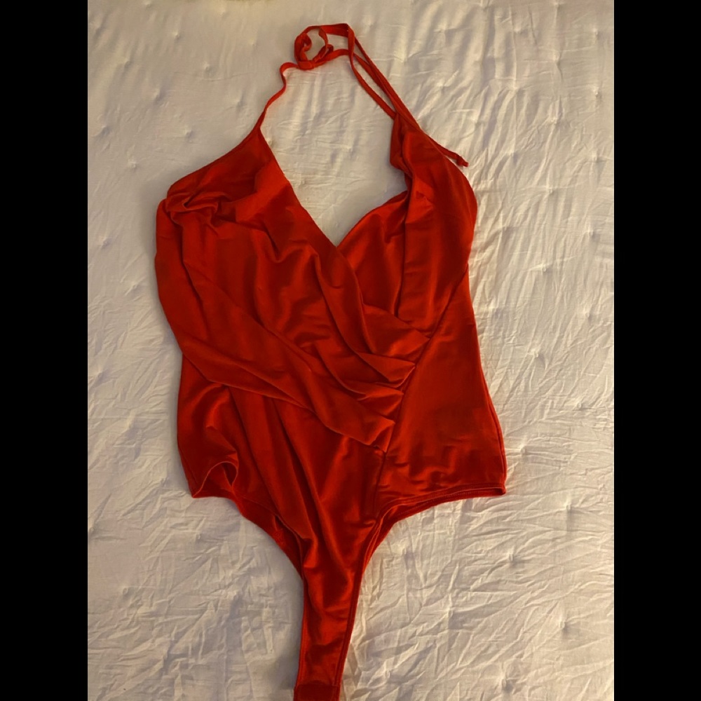 Bebe red bodysuit